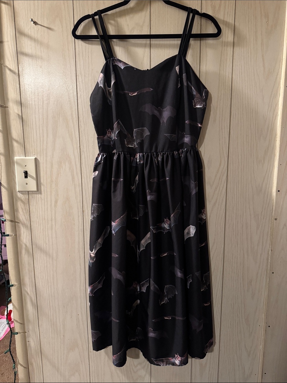 ITS BATS!🦇 Long Shin Length Bat Print Summer Dress